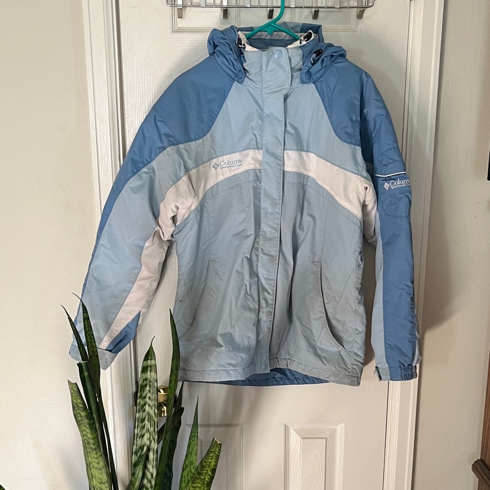 Columbia Two-Tone Blue Hooded Jacket